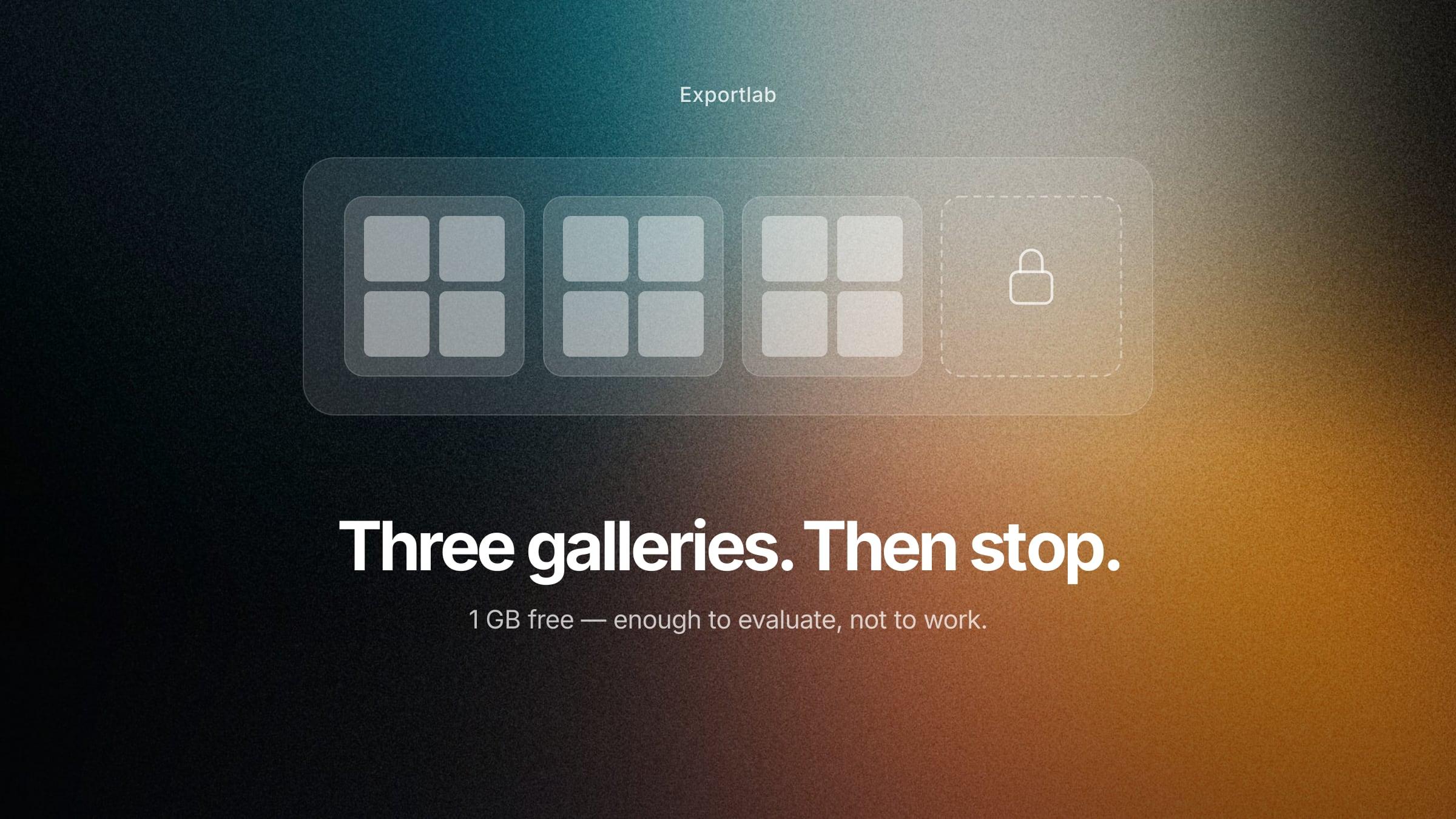 Free online gallery for photographers with image selection