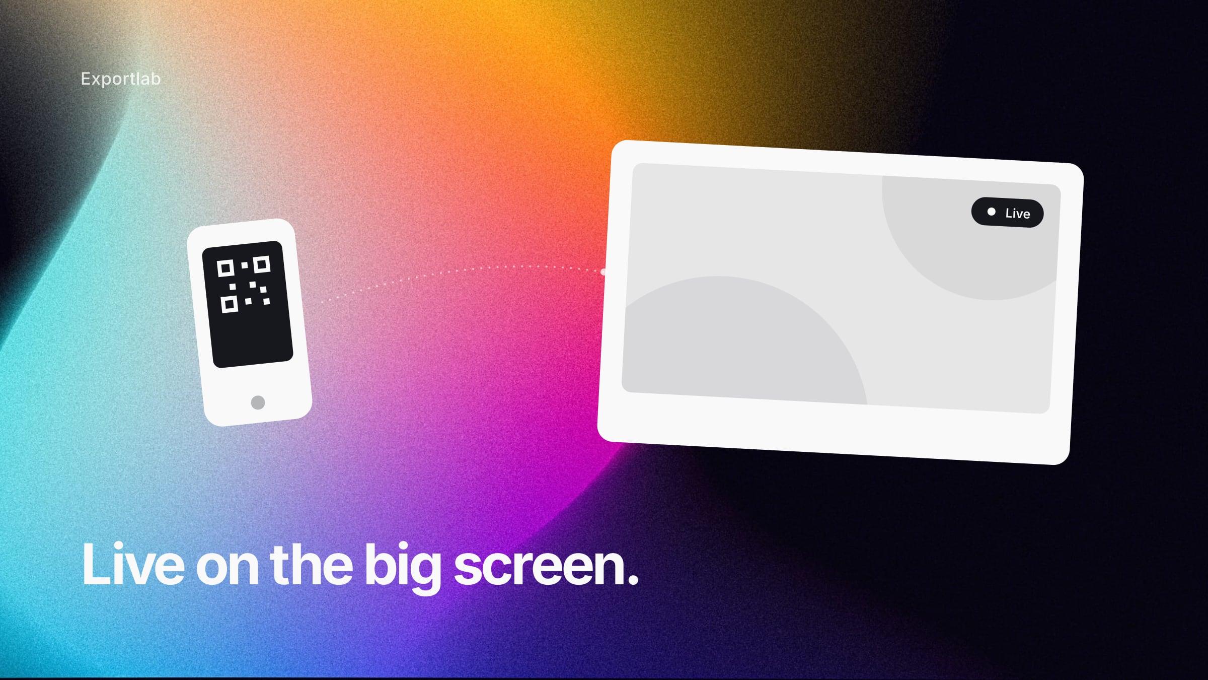 Live slideshow on the screen? – phone scans a QR code, the photo appears instantly on the projector