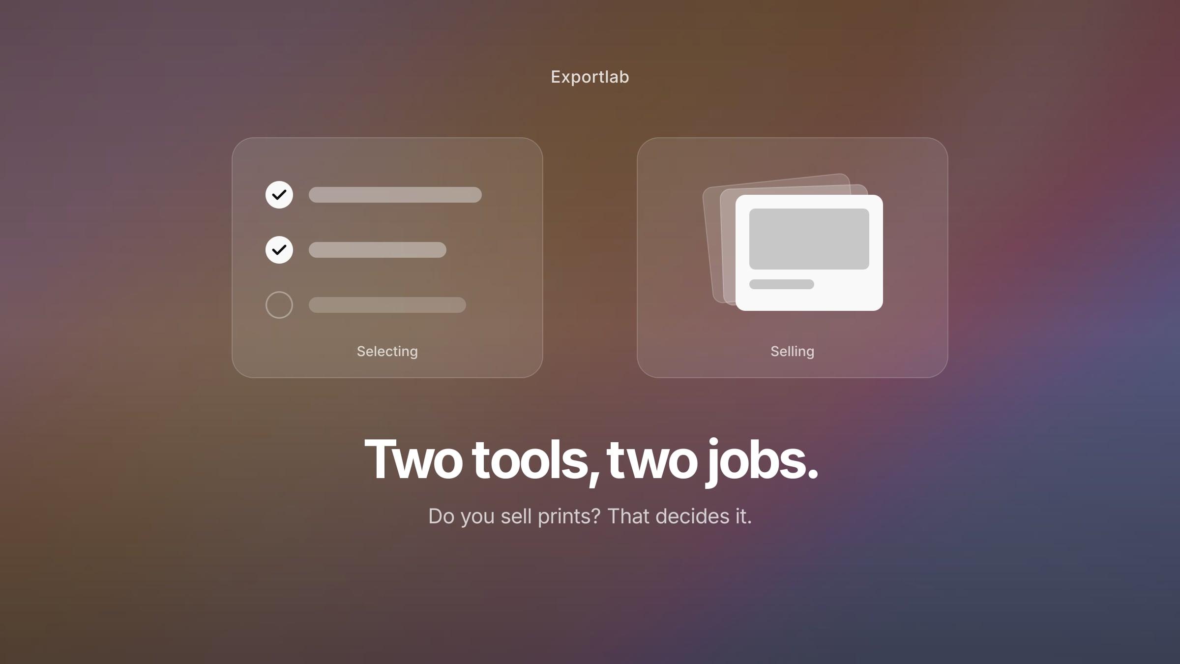 Comparison of two online gallery platforms for photographers