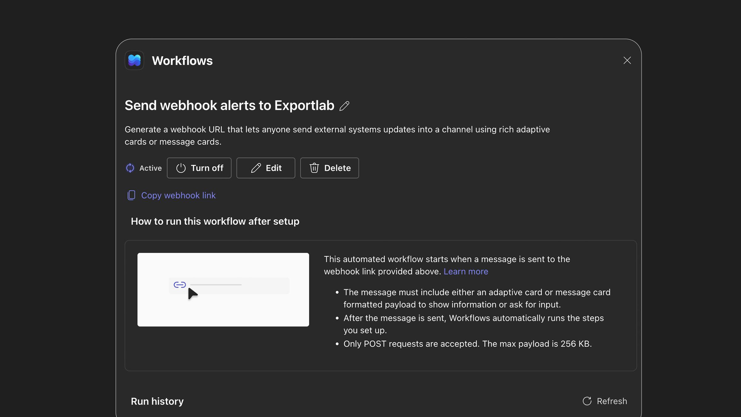 Exportlab Microsoft Teams integration notifications